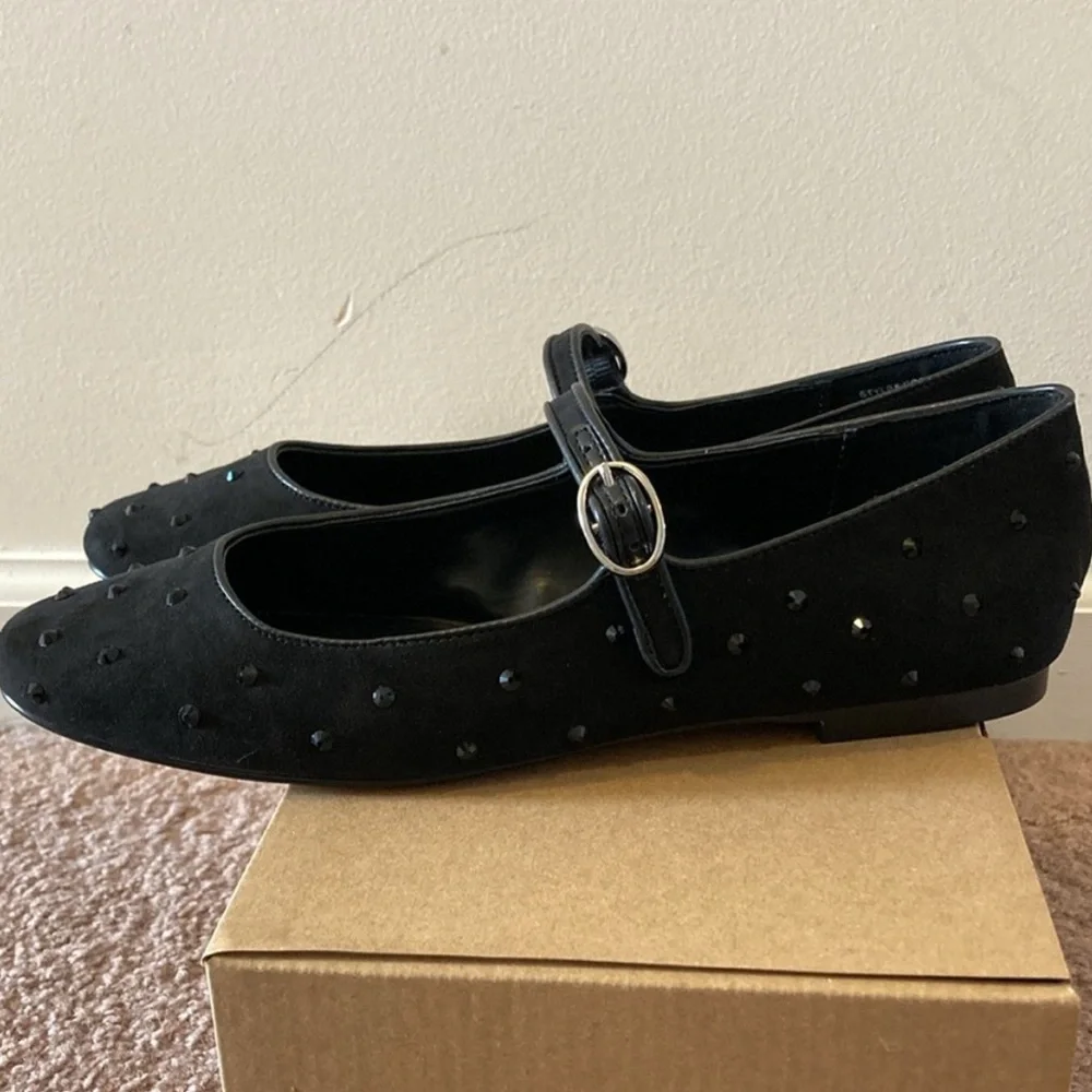J.Crew Rhinestone Mary Jane Flats - Picture 2 of 8
